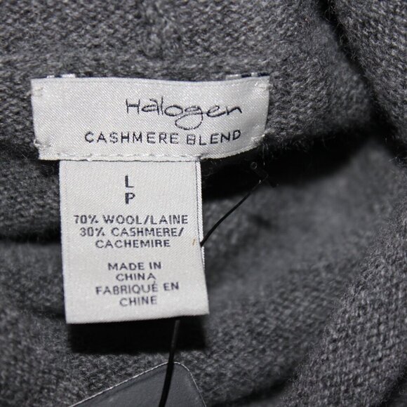 Halogen NWT Cashmere Blend Turtleneck Sweater Size LP - Picture 4 of 6